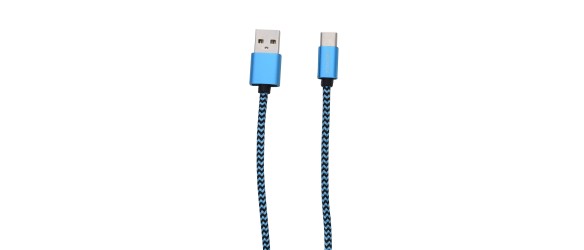 Кабел за зареждане Type-C към USB 1 м Nylon braided TEKMEE