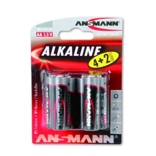 Алкални батерии AA LR6 4+2 бр. ANSMANN