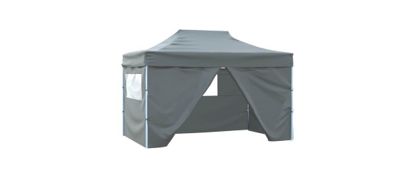 Сгъваема парти шатра с 4 странични стени 3x4 м антрацит ➤ топ цена ➤ dshome.bg