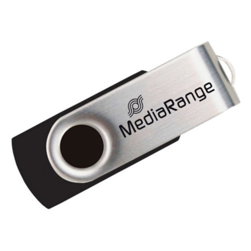 Флаш памет USB 2.0 32 GB черно/сребристо MediaRange ➤ топ цена ➤ dshome.bg