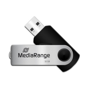 Флаш памет USB 2.0 16 GB черно/сребристо MediaRange ➤ топ цена ➤ dshome.bg