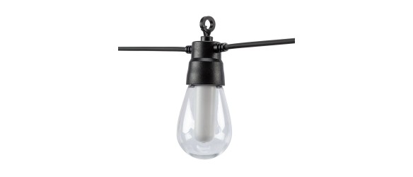 Соларна LED верига с 10 лампи и дистанционно 8 м RGB+W FIESTA VIVALUX