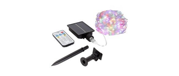Соларна LED верига с дистанционно 10 м RGB MULTI VIVALUX