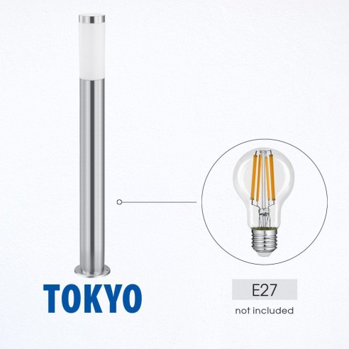 Градинско осветително тяло Tokyo никел мат VIVALUX ➤ топ цена ➤ dshome.bg