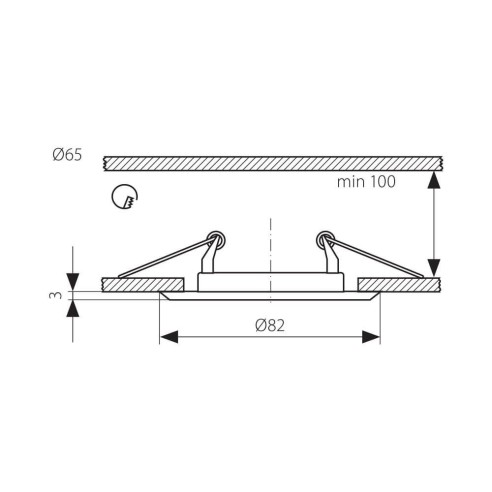 Луна за вграждане PICCO SL214 черна VIVALUX ➤ топ цена ➤ dshome.bg