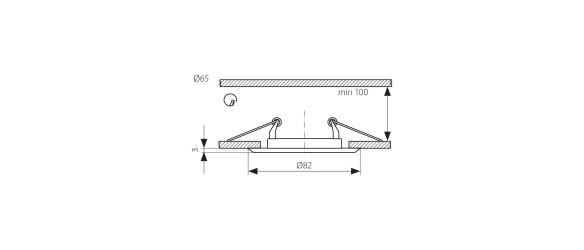 Луна за вграждане PICCO SL214 черна VIVALUX