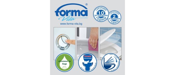 Конзолна тоалетна чиния Rimless Tornado M-142 FORMA VITA