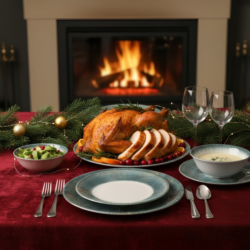 Порцеланов сервиз за хранене 24 части Земя TOPRAKSAN ➤ топ цена ➤ dshome.bg