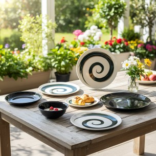 Порцеланов сервиз за хранене 24 части Спирала TOPRAKSAN ➤ топ цена ➤ dshome.bg 2