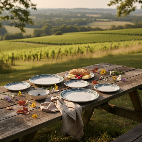 Порцеланов сервиз за хранене 24 части Водовъртеж TOPRAKSAN ➤ топ цена ➤ dshome.bg