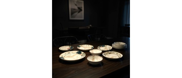 Порцеланов сервиз за хранене 24 части Мраморен романс TOPRAKSAN