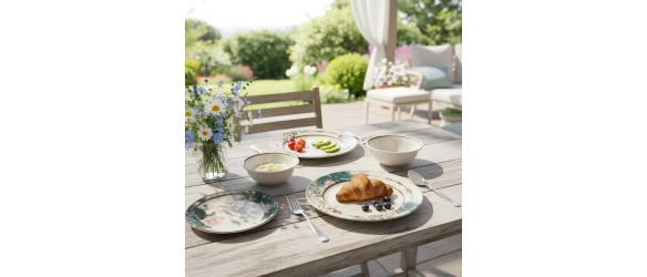 Порцеланов сервиз за хранене 24 части Мраморен романс TOPRAKSAN