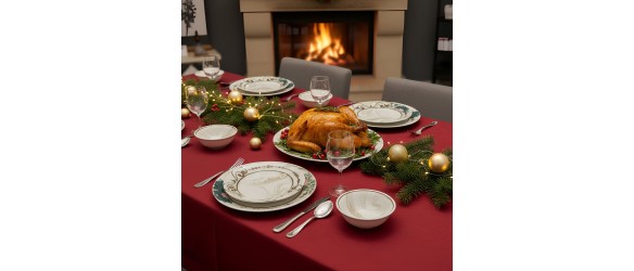 Порцеланов сервиз за хранене 24 части Мраморен романс TOPRAKSAN