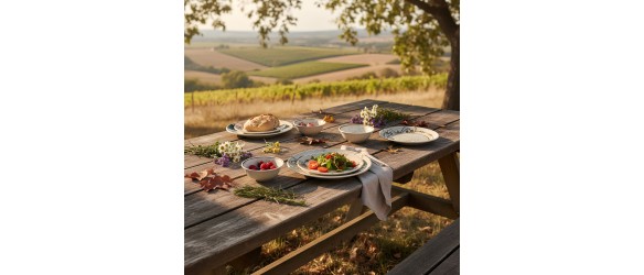 Порцеланов сервиз за хранене 24 части Мраморен романс TOPRAKSAN