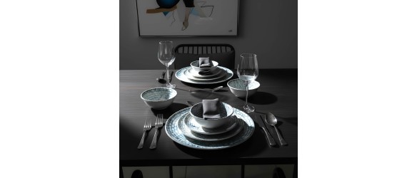 Порцеланов сервиз за хранене 24 части Мозайка TOPRAKSAN