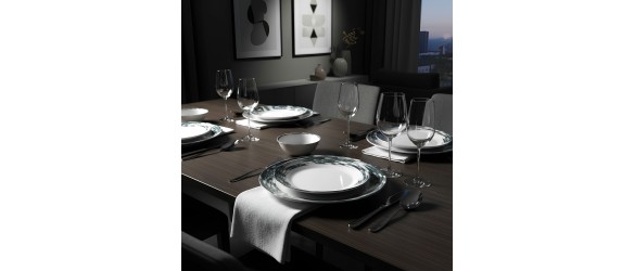 Порцеланов сервиз за хранене 24 части Водовъртеж TOPRAKSAN