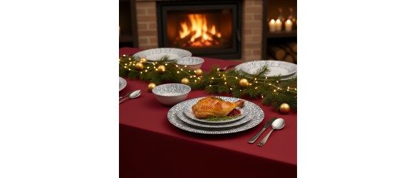 Порцеланов сервиз за хранене 24 части Сини щрихи TOPRAKSAN