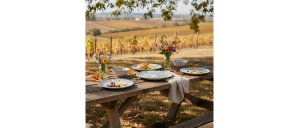 Порцеланов сервиз за хранене 24 части Сини щрихи TOPRAKSAN