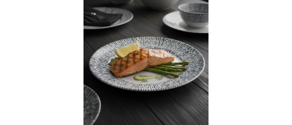 Порцеланов сервиз за хранене 24 части Сини щрихи TOPRAKSAN