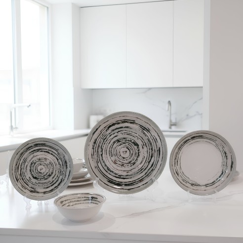 Порцеланов сервиз за хранене 24 части Exo TOPRAKSAN ➤ топ цена ➤ dshome.bg