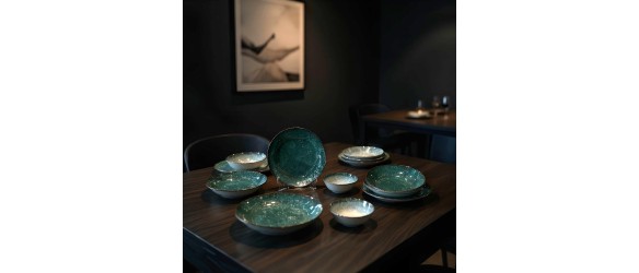 Порцеланов сервиз за хранене 24 части Горски мъх TOPRAKSAN