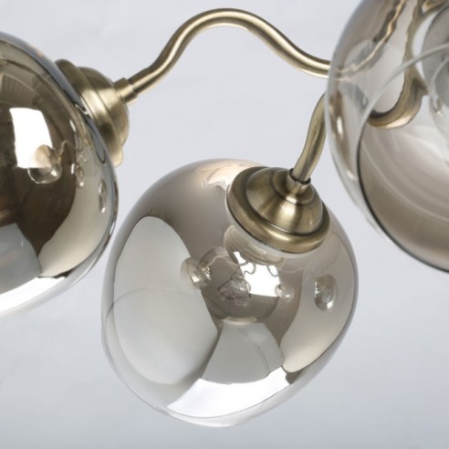 Полилей с опушени чашки 5xE27 Iren INTO ➤ топ цена ➤ dshome.bg