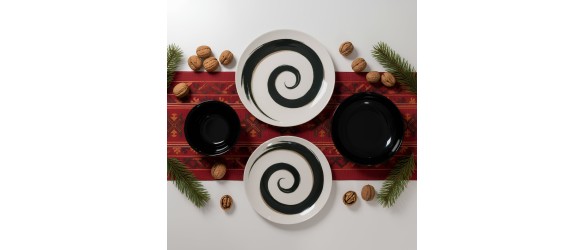 Порцеланов сервиз за хранене 24 части Спирала TOPRAKSAN