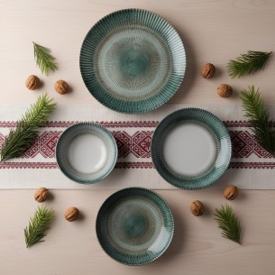 Порцеланов сервиз за хранене 24 части Морски пейзаж TOPRAKSAN