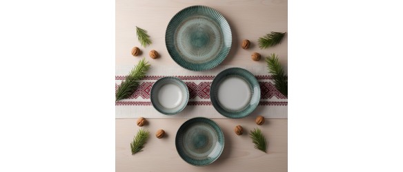 Порцеланов сервиз за хранене 24 части Морски пейзаж TOPRAKSAN