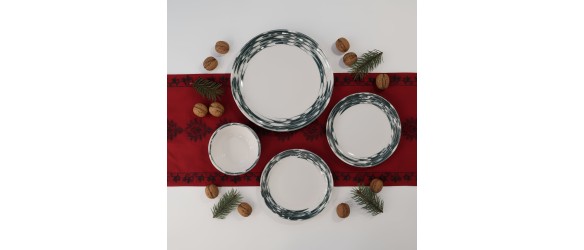 Порцеланов сервиз за хранене 24 части Водовъртеж TOPRAKSAN