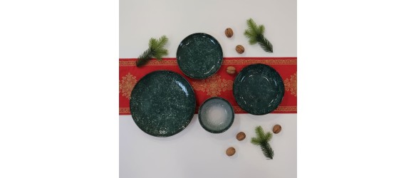 Порцеланов сервиз за хранене 24 части Горски мъх TOPRAKSAN