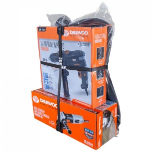 Комплект ъглошлайф DAAG115-90 + бормашина DAID500 + чанта DAEWOO