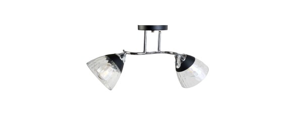 Полилей Telma 2xE27 черно+хром LIGHTEX