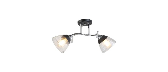 Полилей Telma 2xE27 черно+хром LIGHTEX