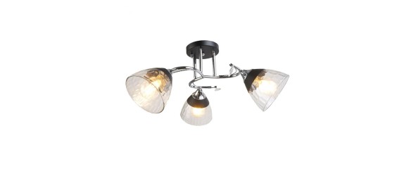 Полилей Telma 3xE27 черно+хром LIGHTEX