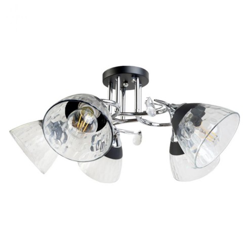 Полилей Telma 5xE27 черно+хром LIGHTEX