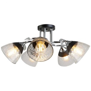 Полилей Telma 5xE27 черно+хром LIGHTEX