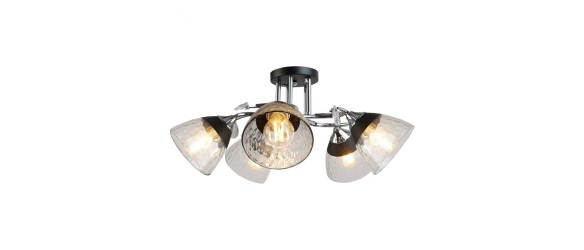 Полилей Telma 5xE27 черно+хром LIGHTEX