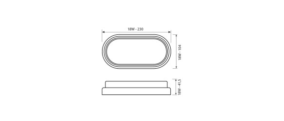 LED плафон Ellis/О 18 W IP54 бял VIVALUX