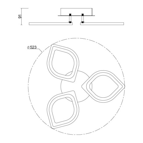 Мултифункционален LED плафон Viki 48 W VIVALUX