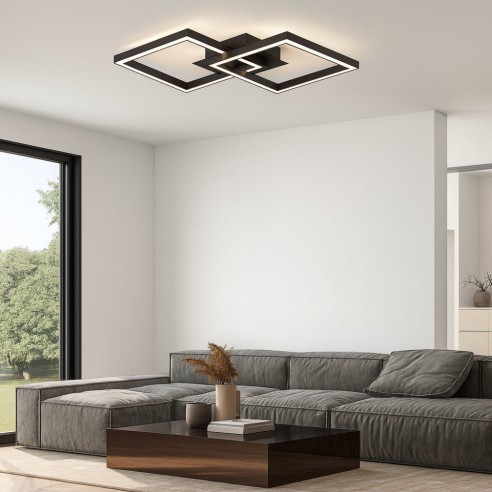 LED плафон 20 W Sonoma SQ2 черен VIVALUX