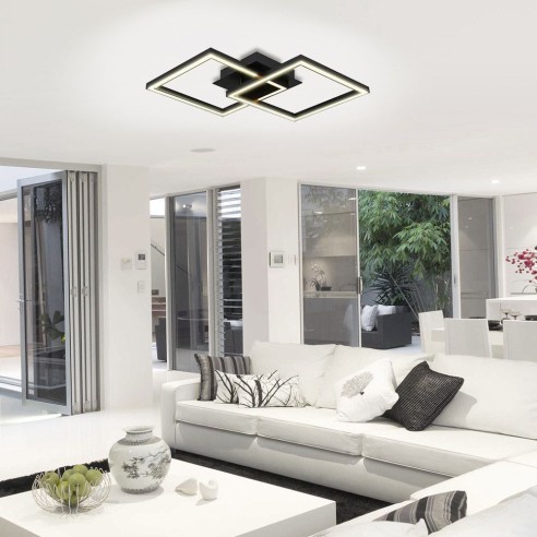 LED плафон 20 W Sonoma SQ2 черен VIVALUX