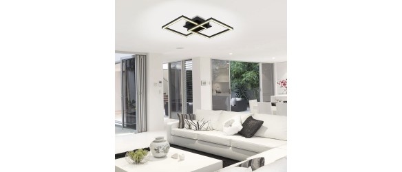 LED плафон 20 W Sonoma SQ2 черен VIVALUX