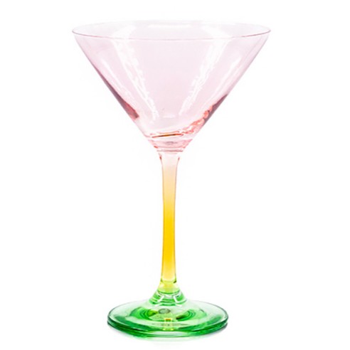 Комплект от 6 чаши за коктейл 274 мл Розово-жълто