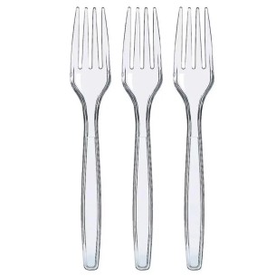 Пластмасови вилици 50 бр. прозрачни Лукс