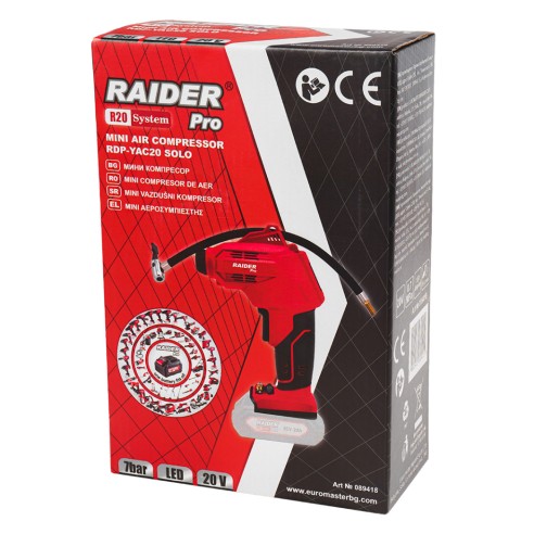 Мини акумулаторен компресор Solo RDP-YAC20 RAIDER