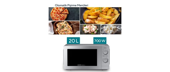 Микровълнова фурна сива HMIN-06 KUMTEL ➤ топ цена ➤ dshome.bg