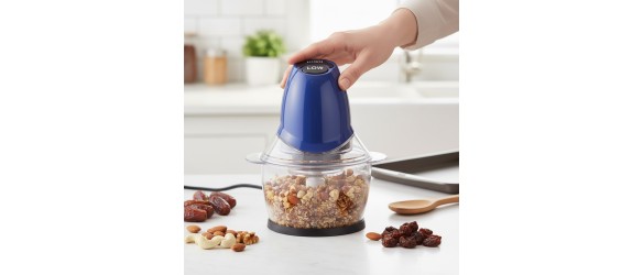 Чопър със стъклена купа 1 л CH-1233BL ELITE ➤ топ цена ➤ dshome.bg