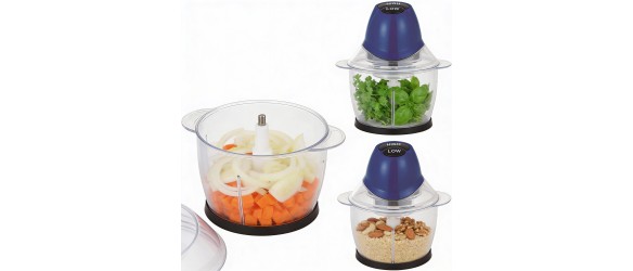 Чопър със стъклена купа 1 л CH-1233BL ELITE ➤ топ цена ➤ dshome.bg