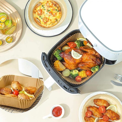 Хартиени тавички за Еър Фрайър 16x16 см 50 броя ➤ топ цена ➤ dshome.bg